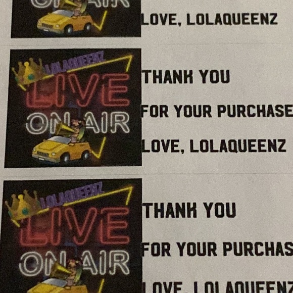 Custom Made Thank you stickers 1 sheet 30 pcs - Picture 8 of 10